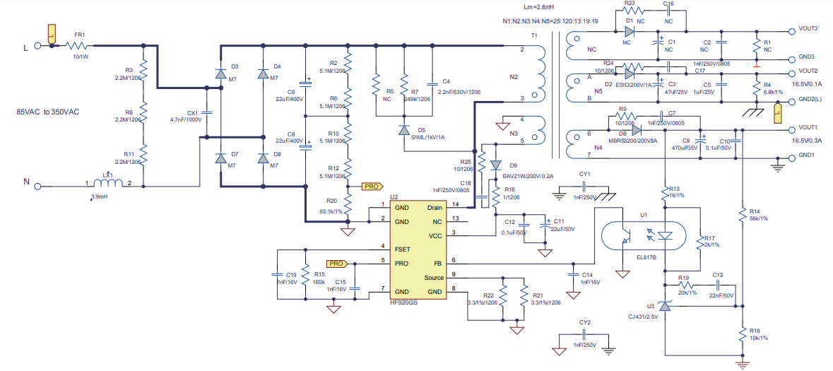 Schematic - Monolithic Power Systems (MPS) EVHF920-S-00B Evaluation Board